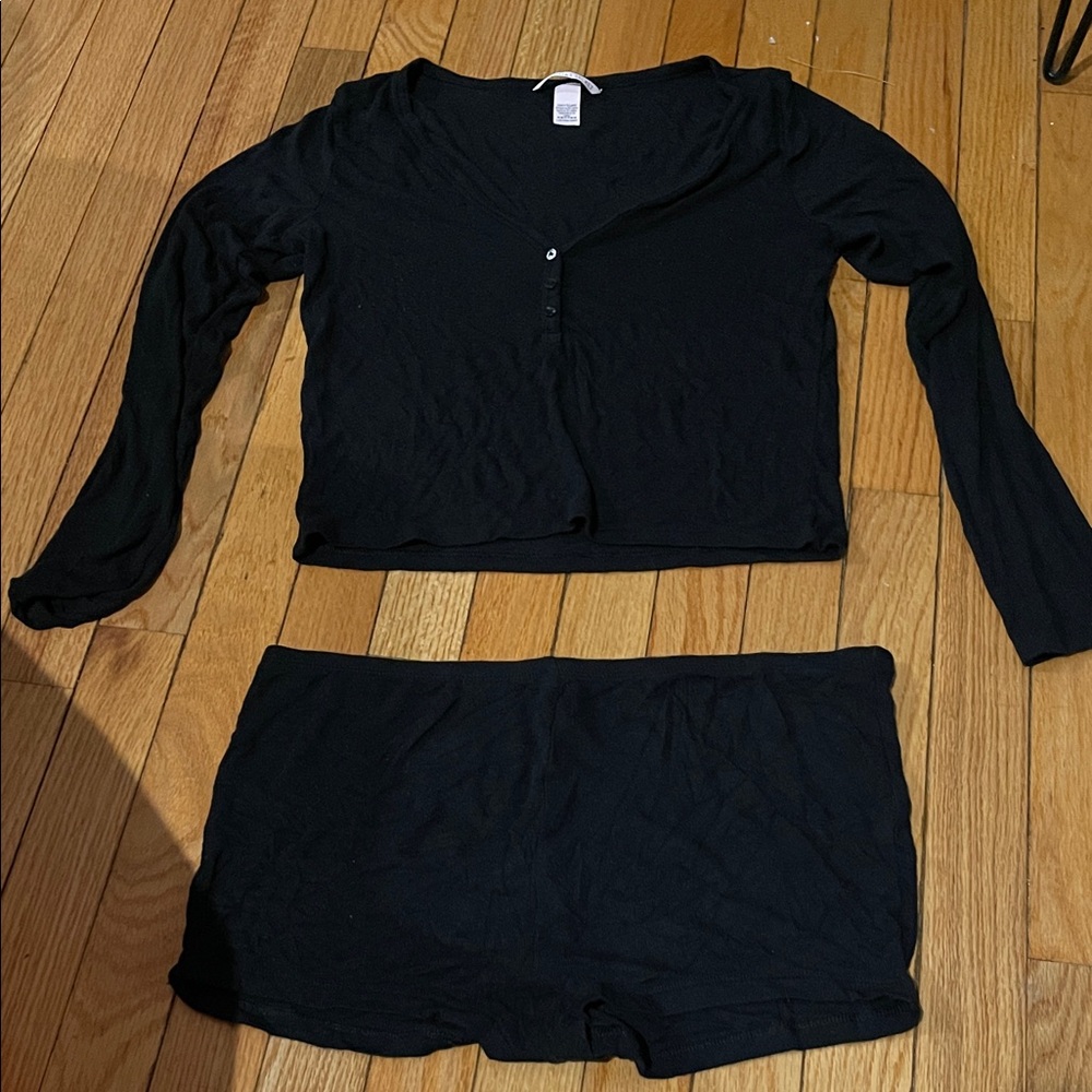 Victoria Secret Ribbed Modal Henley Set